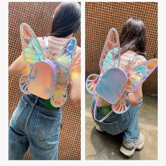 Iridescent Butterfly Wing Backpack - Picture 5 of 6